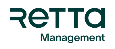 Retta management logo tummanvihreä